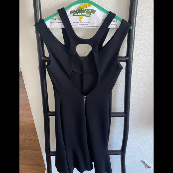 Designer Josh Goot Black Fitted Bodice Flair Skirt Dress - Picture 4 of 7